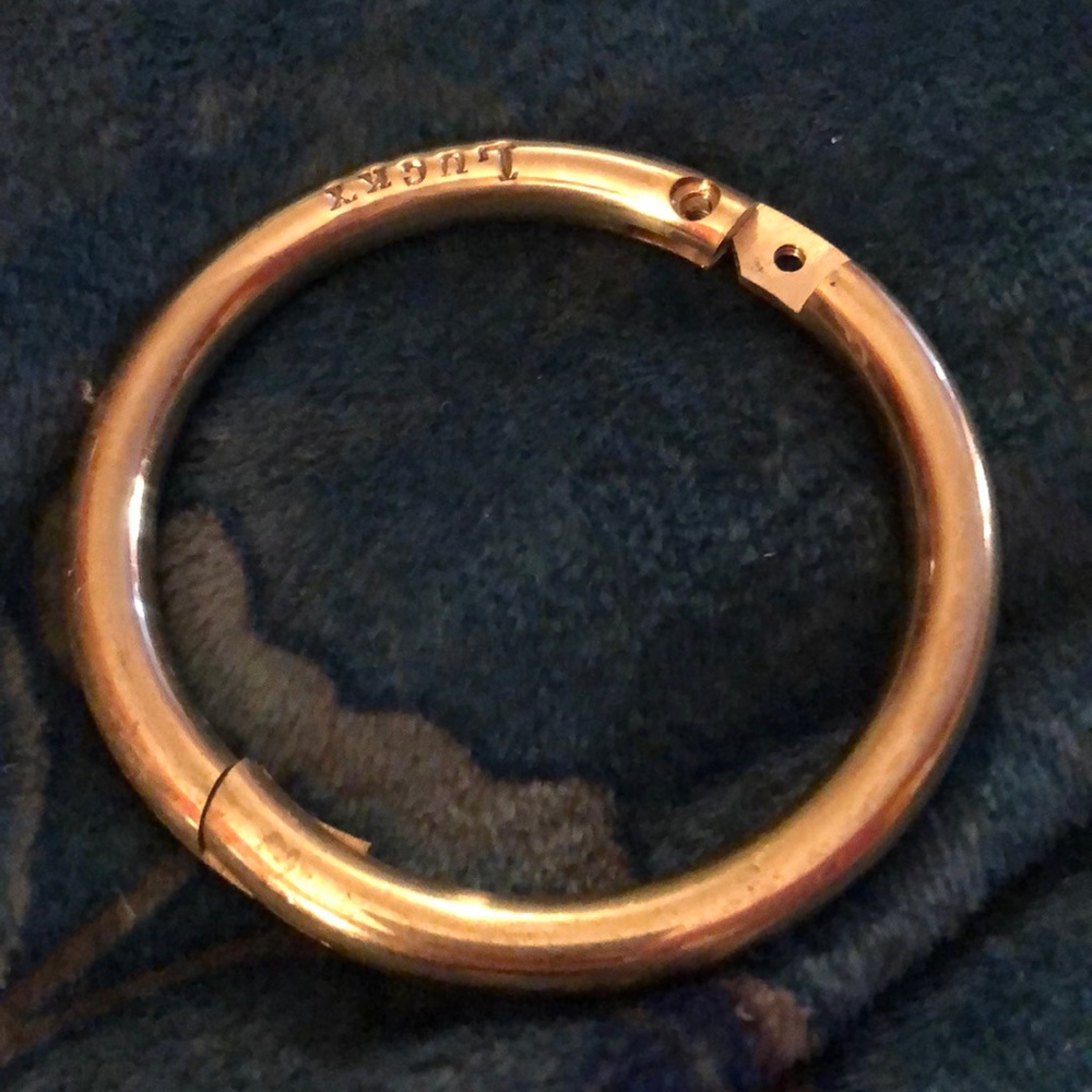 Brass lucky bracelet with screws. New. Never worn